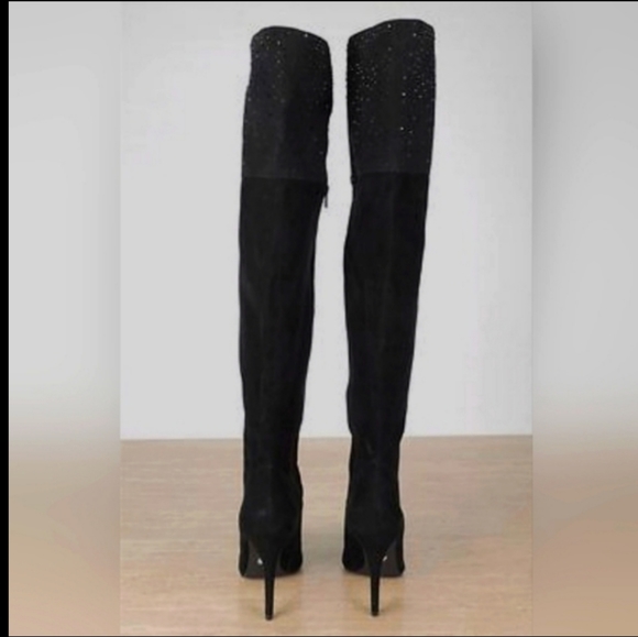 ABS Allen Schwartz Maraeah Studded Thigh high/ over knee Boots - Black|size 7 - Picture 6 of 8